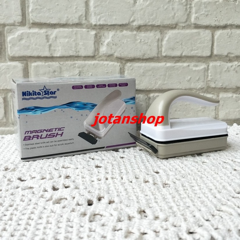 magnetic brush NIKITA STAR Medium Sedang magnet pembersih kaca aquarium aquascape M