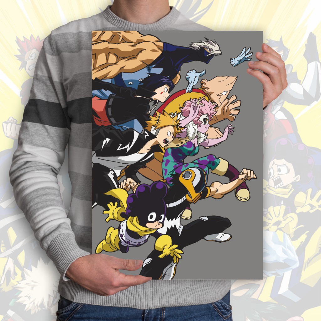 Poster Boku no Hero Academia Anime My Hero Academia A3+ Deku Midoriya Izuku Bakugo Todoroki-11 BNHA S2