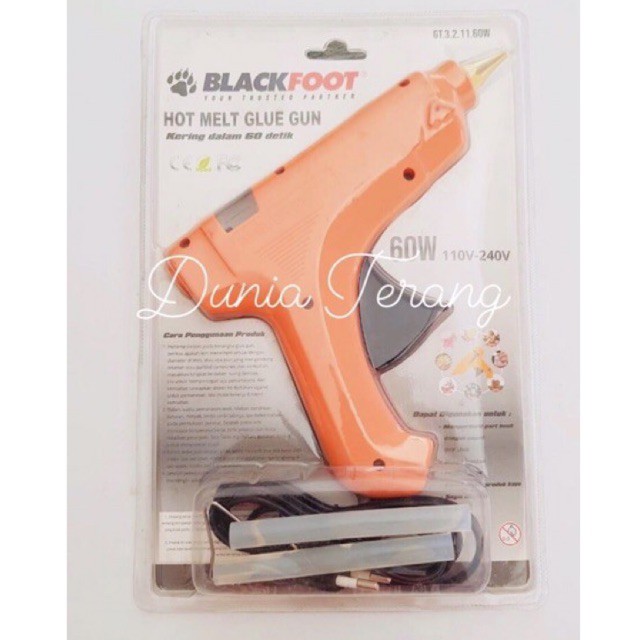 Alat Lem Tembak BESAR BLACKFOOT 60Watt Switch / Glue Gun Gluegun Big Glue Stick 60W ON OFF