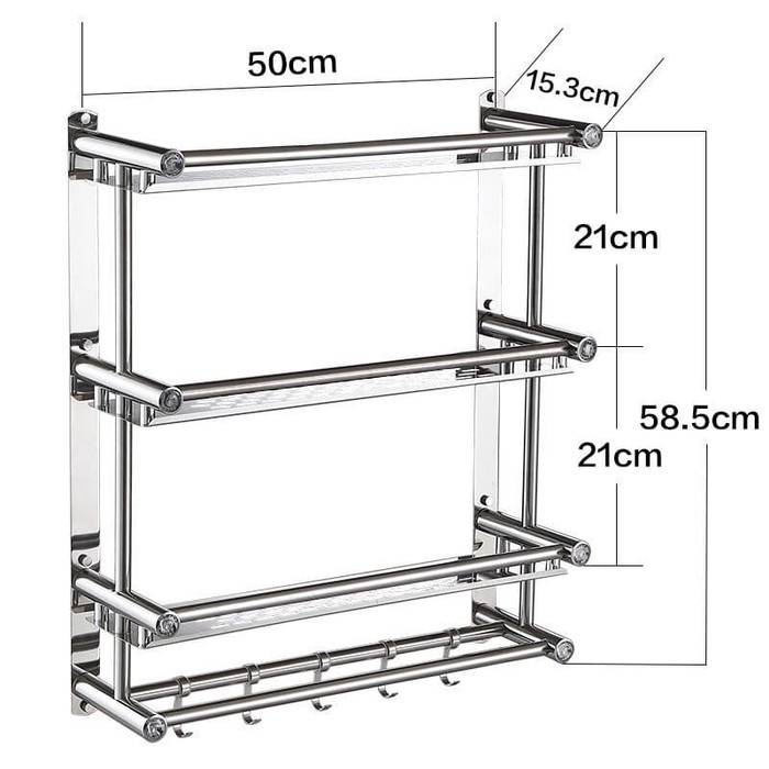 Micoe Rak kamar mandi rak handuk rak dinding stainless steel