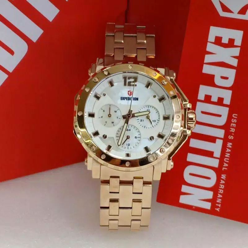 Jam Tangan Wanita Expedition 6402 E6402 E 6402 Rose Gold | Original