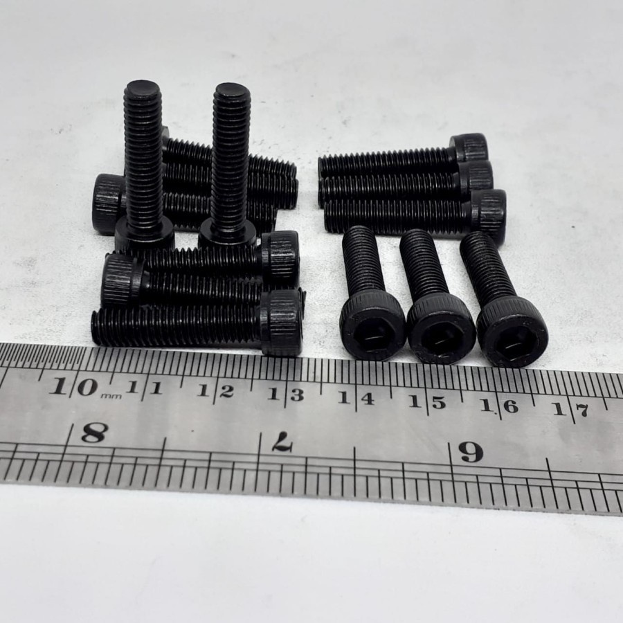 BAUT L M6X25 BAJA PANJANG 2,5 CM 2,5CM BAUD L BAJA M6 X 25 KUNCI L5 L 5 KUNCI PAS 10 FULL DRAT WARNA