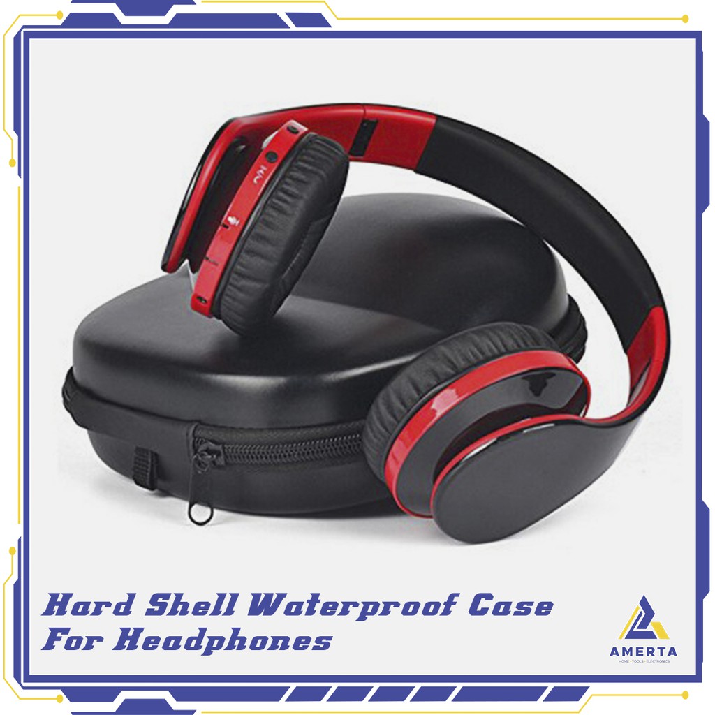 Hard Shell Waterproof Case for Headphones Nbbox  - PH-HE1 - Black