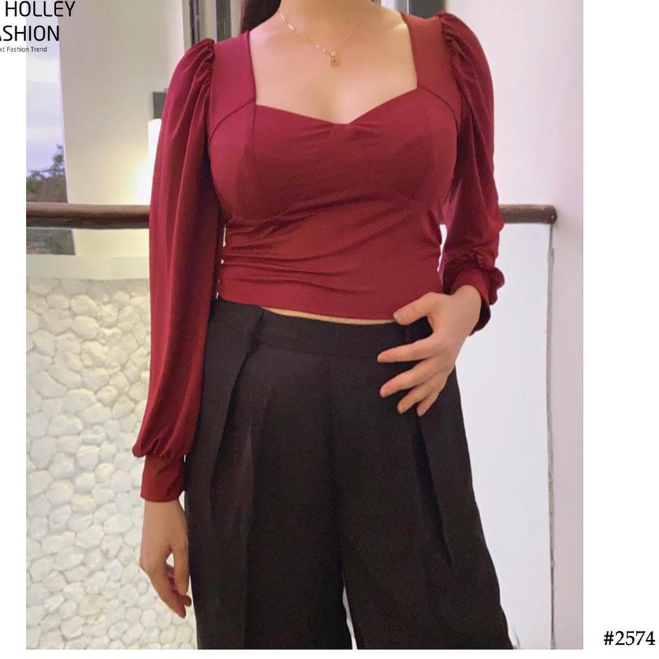 ✲ () OH Fashion Yasmine Blouse Mini Crop #2574 ✼