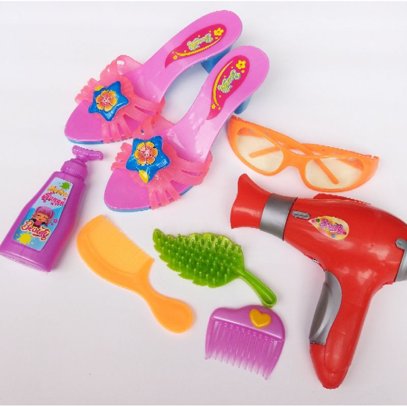 Mainan Anak Cewe Tas Salon Salonan Beauty Set Hair Dryer Murah