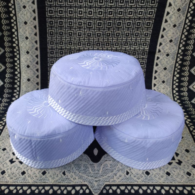 Peci MADINAH BUGIS Peci Putih Kopeah madinah lokal kopiah madinah santri peci madinah jaring ori pec
