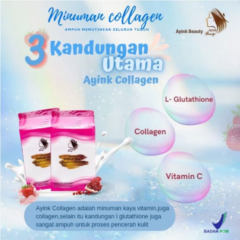 TERLARIS Ayco(Ayink Collagen) Ayink beauty Pemutih badan BPOM BEST SELLER