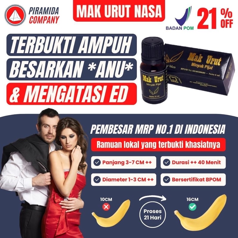Mak Urut Nasa Asli Original Obat Minyak Pembesar Pennis Penis Mr P Alat Vital Kuat Pria Permanen