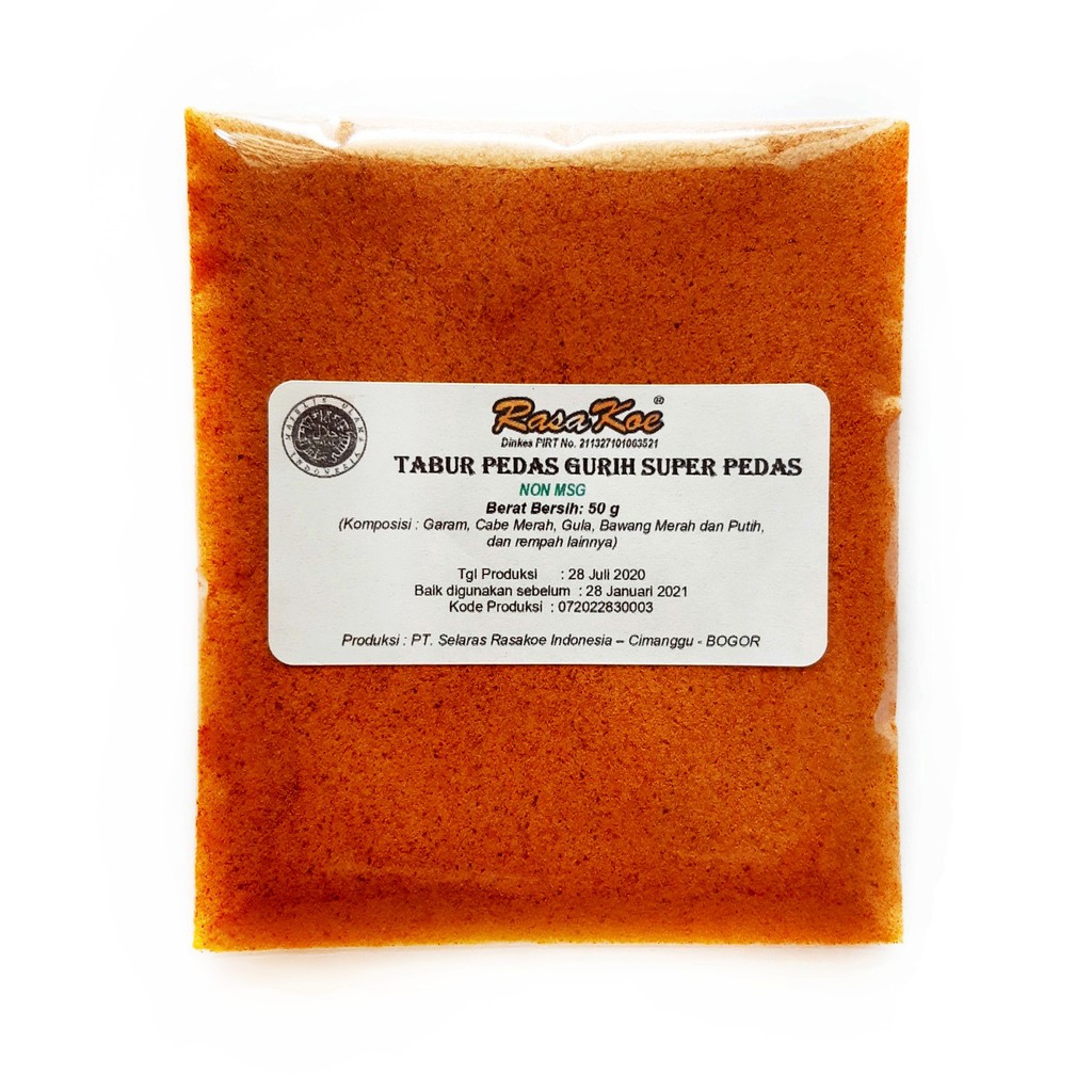 

Rasakoe Bumbu Tabur Non MSG Super Pedas Gurih 50gr bumbudapurbintang