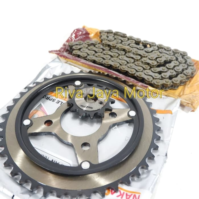 Jual Gear Paket Gir Set + Rantai Megapro New Tiger Lama Tiger Revo Mega