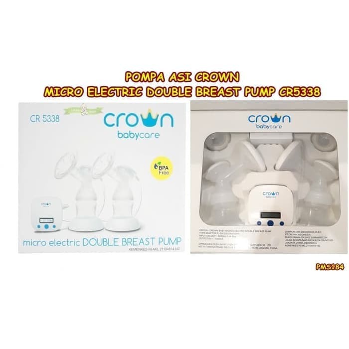Promo !! CROWN MICRO ELECTRIC DOUBLE BREAST PUMP CR 5338 - BREAST PUMP DOUBLE ELECTRIK - POMPA ASI ELECTRIK