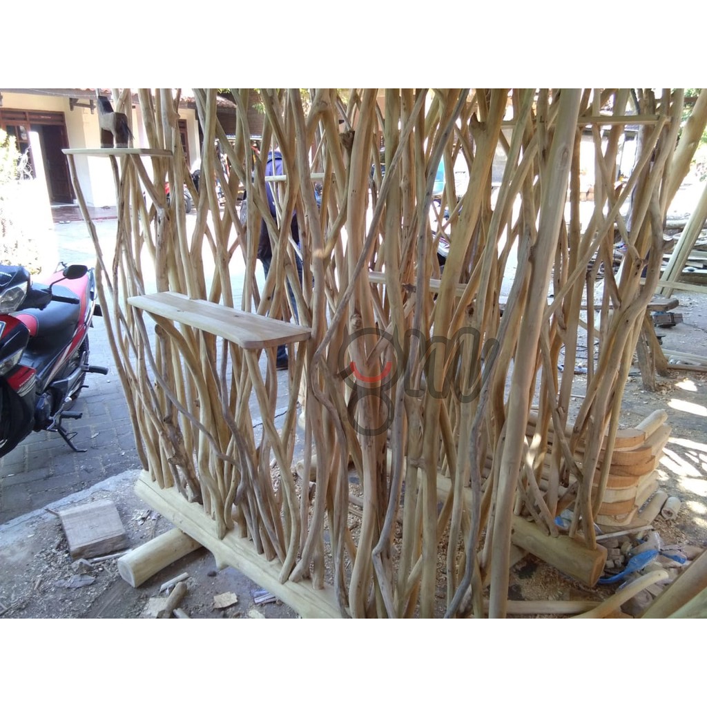 Partisi Ruangan Ranting Jati Jepara - Sketsel Ranting - Pembatas Ruangan