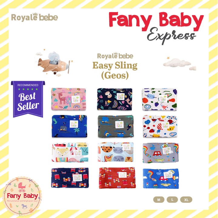 ROYALE BEBE EASY SLING (GEOS) 2IN1 (GENDONGAN KAOS)