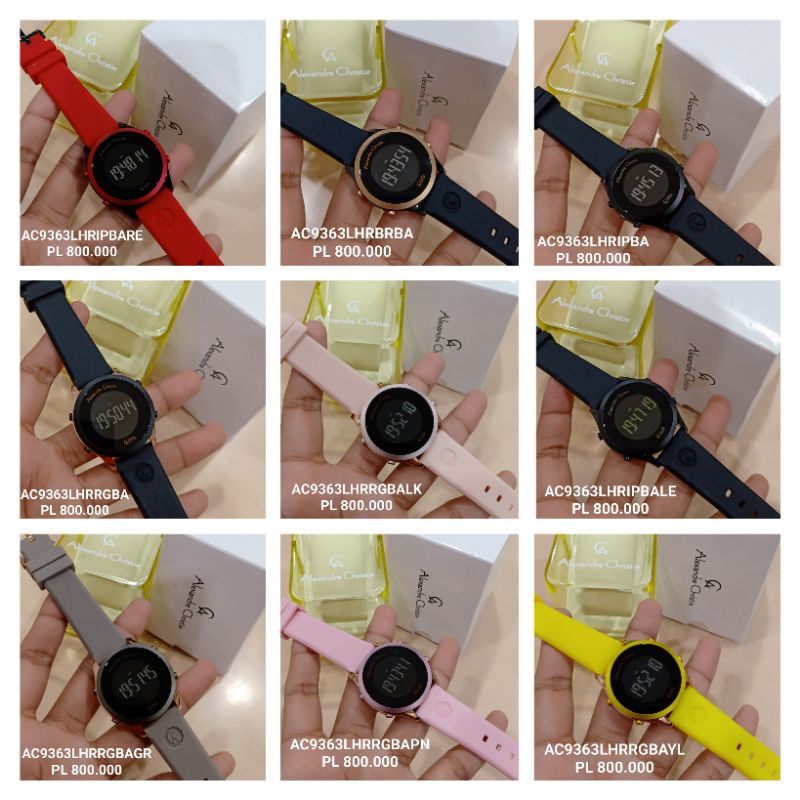 Jam Tangan Wanita Alexandre Christie Ac 9363 Rubber karet Original Garansi Resmi