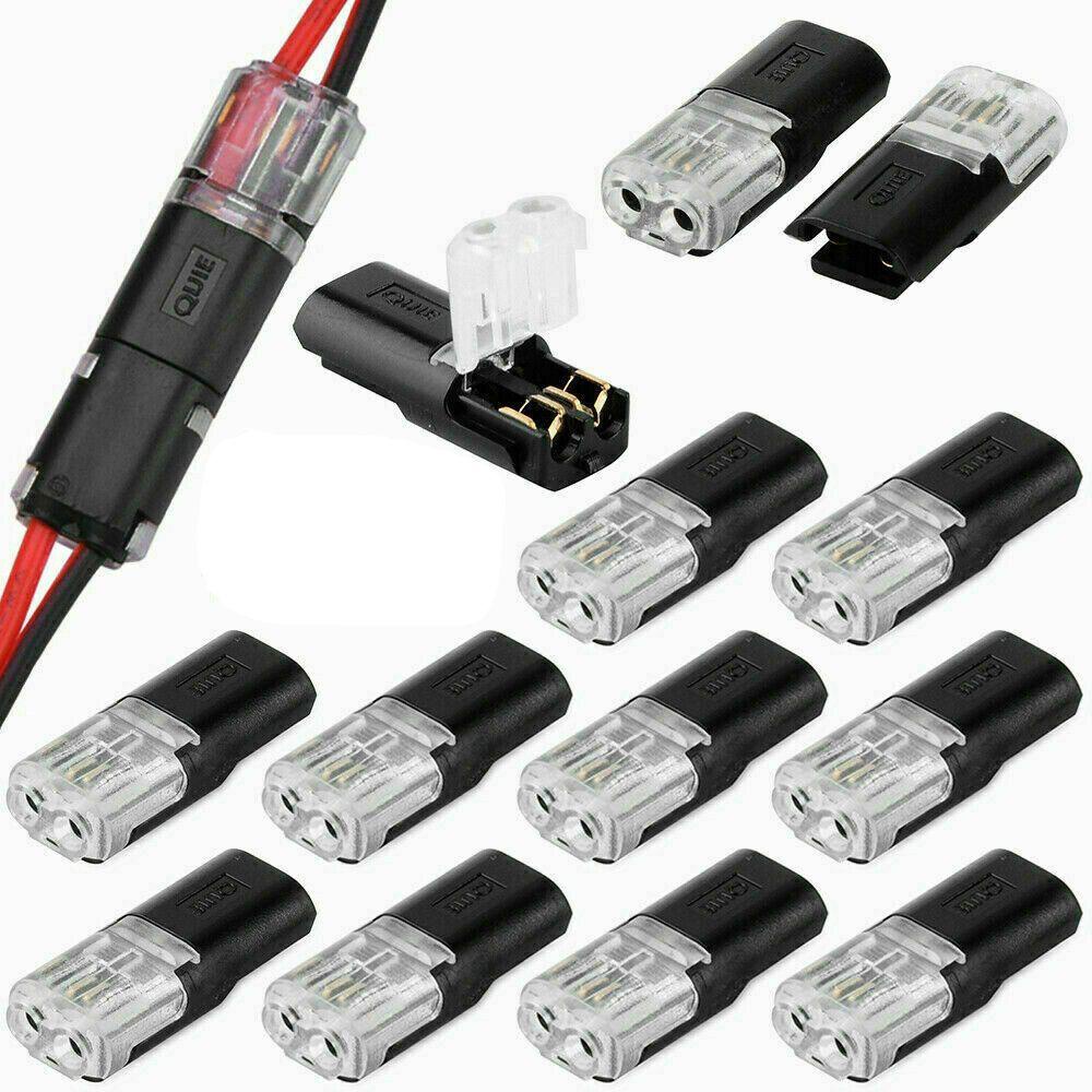 Nickolas1 Konektor Kawat 10Pcs 12V 2pin Bahan Kontak Konektor Kawat Mobil Konektor Listrik Wire Terminal Crimp Tahan Air Disegel