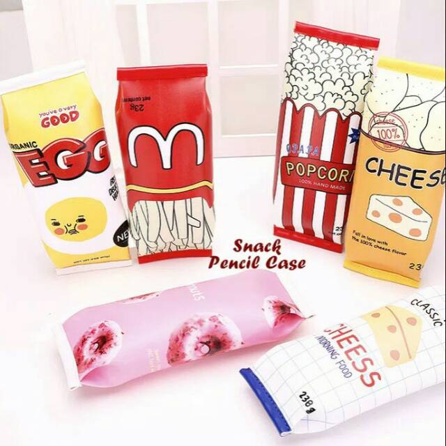 

Snack pensil case - Kotak pensil bentuk snack