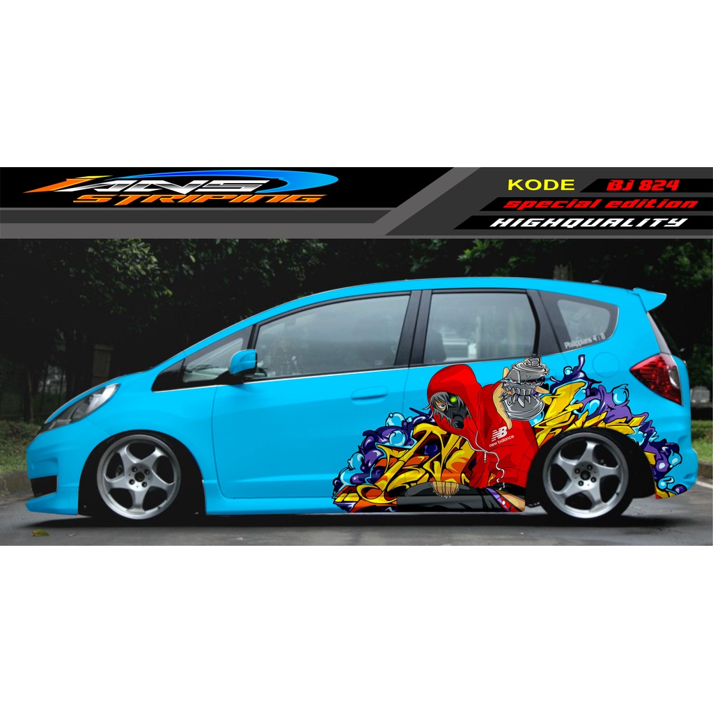 DECAL STICKER MOBIL JAZZ, SIGRA, YARIS, SWIFT / DECAL MOBIL / DECAL STICKER MOBIL ANIMASI