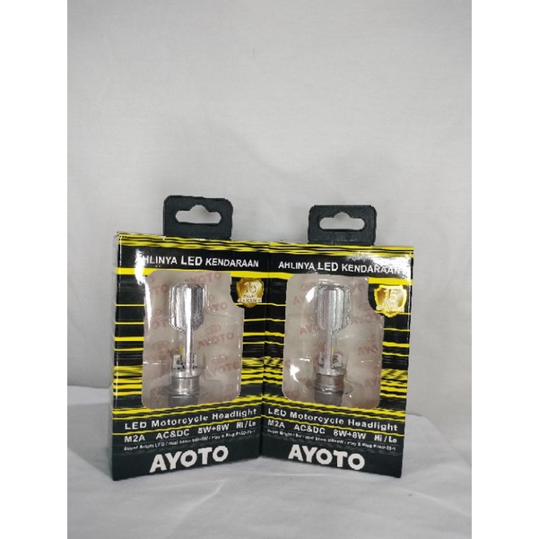 lampu depan ayoto m2b 8 led  bebek metic