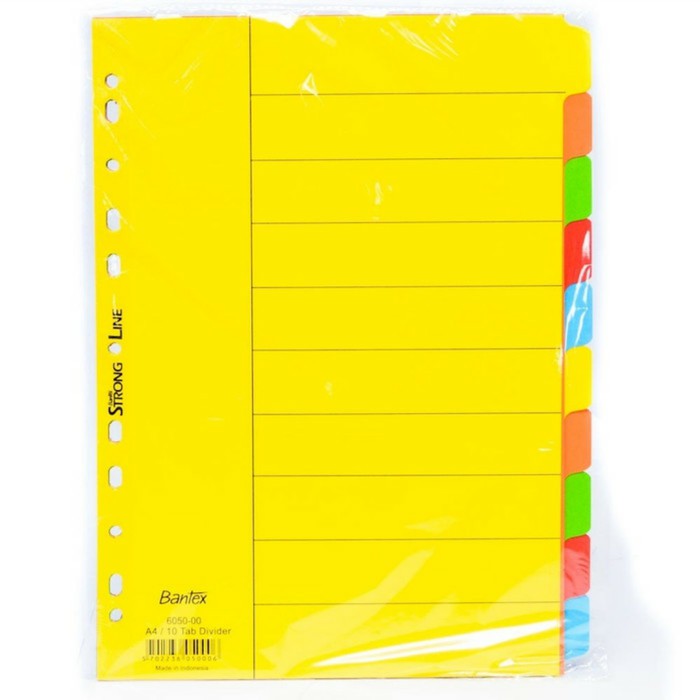 

Pembatas Dokumen Ordner / Divider A4 Bantex 10 warna