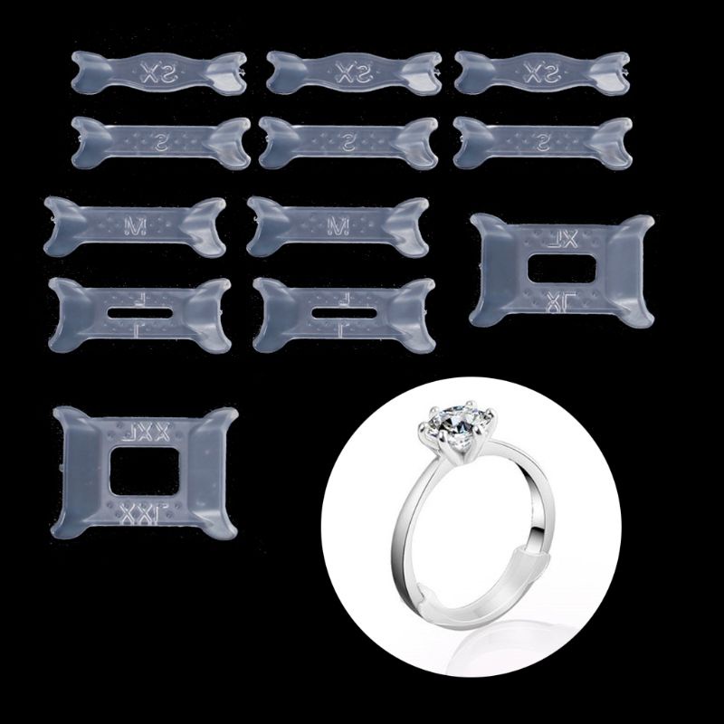 SIY  12Pcs Invisible Ring Size Adjuster for Loose Ring Size Reducer Spacer Ring Guard