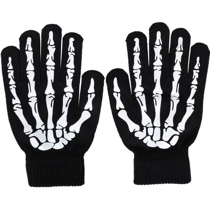 Mall Sarung Tangan Touch Glove Skull Skeleton Design for Smartphone