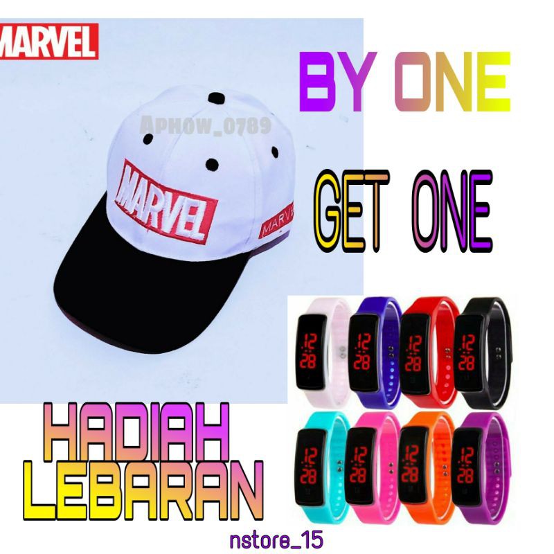 [BY ONE GET ONE]  WESTBAG ANAK LAKI LAKI MOTIF SUPERHERO DAN TOPI ANAK GRATIS JAM TANGAN