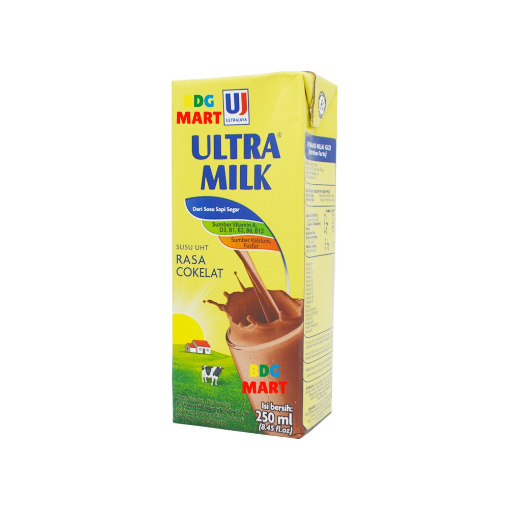 

ECERAN UHT Ultra Milk Cokelat Susu Ultra Rasa Coklat Kemasan Tetra Pack Higenis - 250ml