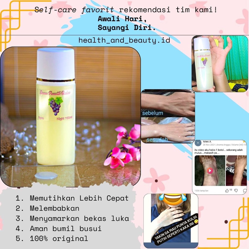 [ORIGINAL] HB GEL HYCO DOUBLE DOSIS,GEL AHA 10 + KO + HYCO lotion whitening handbody pemutih badan
