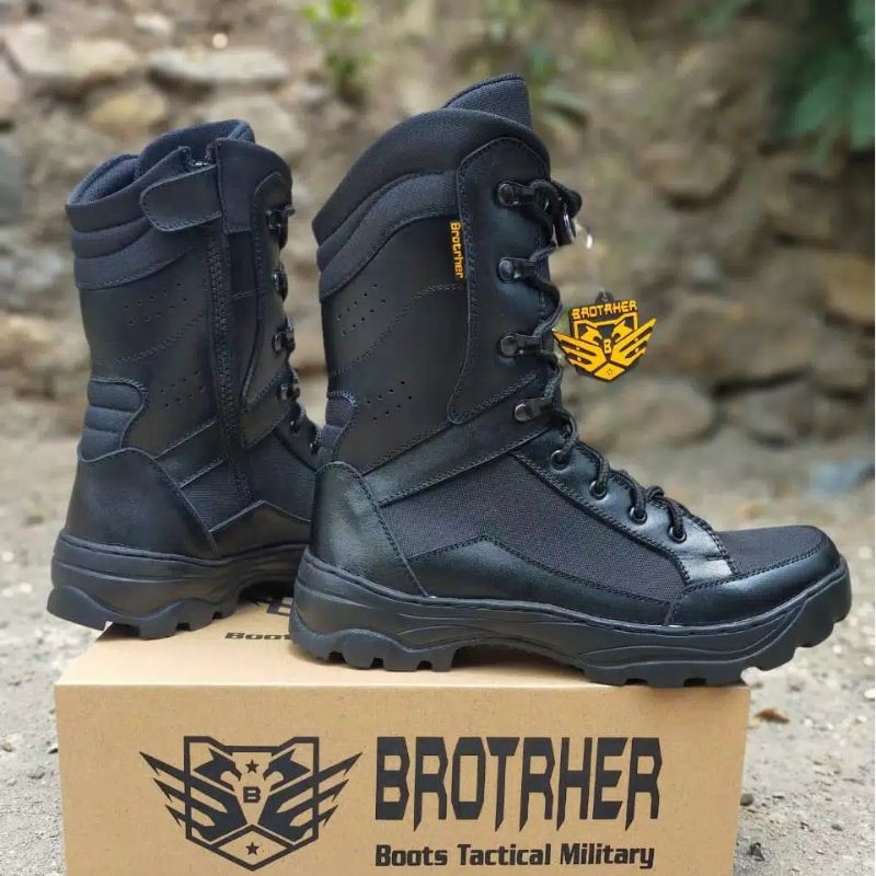 SEPATU PDL BROTRHER KULIT ASLI SEPATU PDL TNI POLRI SECURITY SATPAM SEPATU BOOTS PRIA WANITA