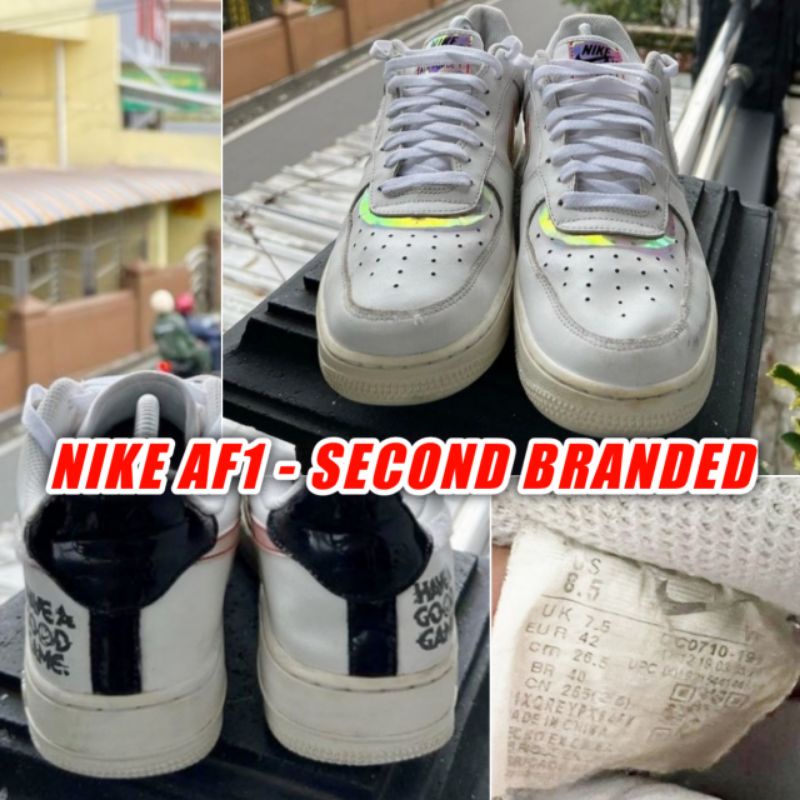 (PRELOVED) SEPATU SNEAKERS PRIA NIKE AF1 SIZE 42 SECOND BRANDED