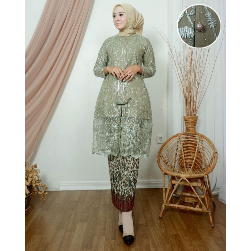 Kadai.baju / Kebaya tunik wisuda abrina / Kebaya busui friendly / Kebaya pesta modern dan pernikahan Size M L XL XXL