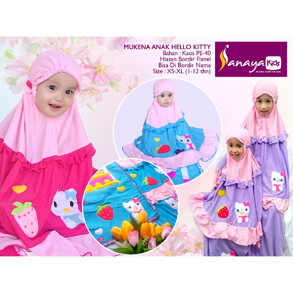 MUKENA HELLO KITTY SANAYA KIDS