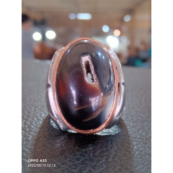 batu cincin akik combong hitam