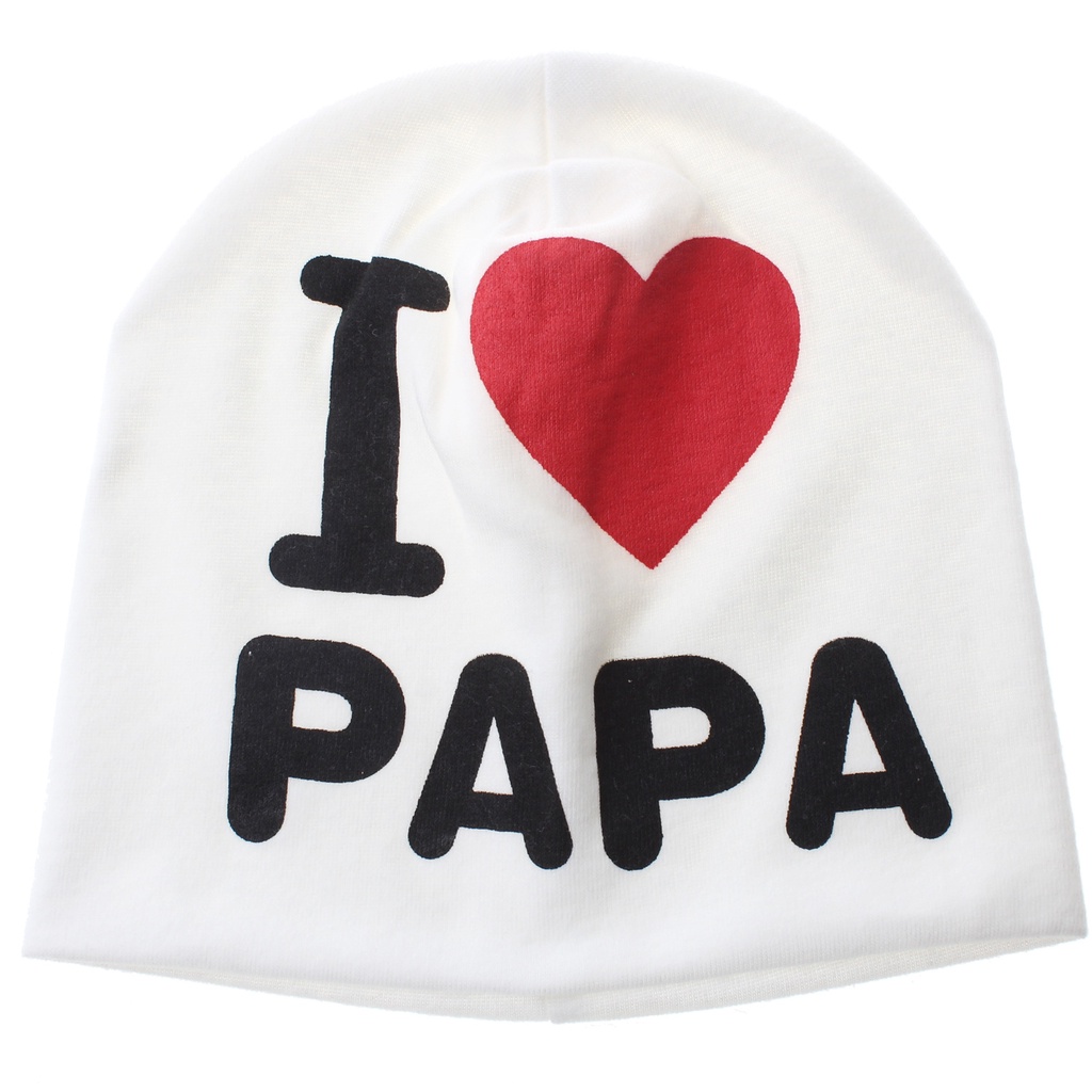 NEW Topi kupluk bayi dan anak i love papa mama