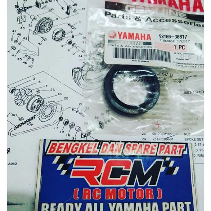 Oil Seal Nap Gear Belakang Fizr No 18 ORI YAMAHA ASLI 93106-30817 Juara