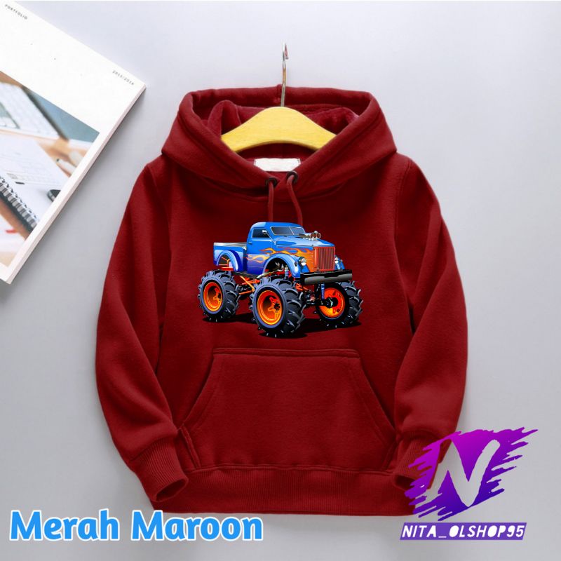 hoodie anak mobil monster