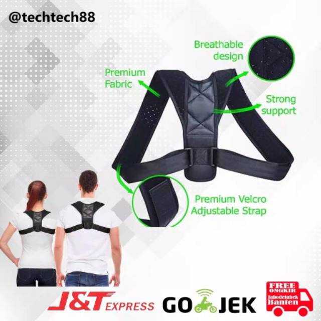 Aolikes 3101B Back Support Posture Corrector Terapi Koreksi Penegak Punggung Badan Terapi Tegap