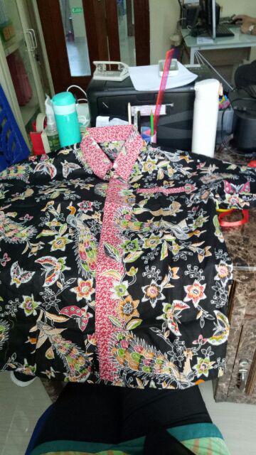Bswart Batik Hrb026 Kenongo Hem Pendek Anjani Biru Pekalongan M L Xl Batik Pria Murah Modern Grosir