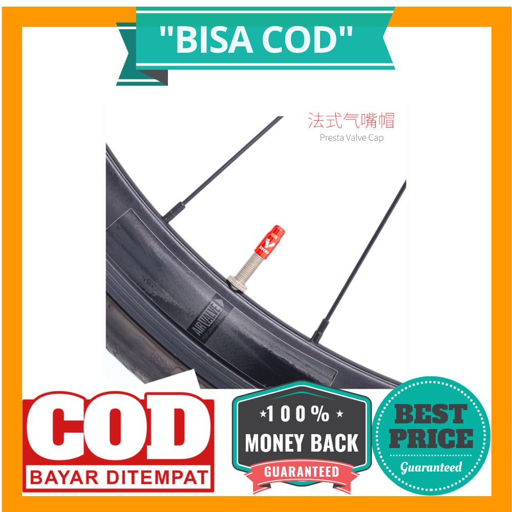 BISA COD EVERDAWN Tutup Pentil Ban Sepeda Presta Valve Cap - EV3A2 - Red