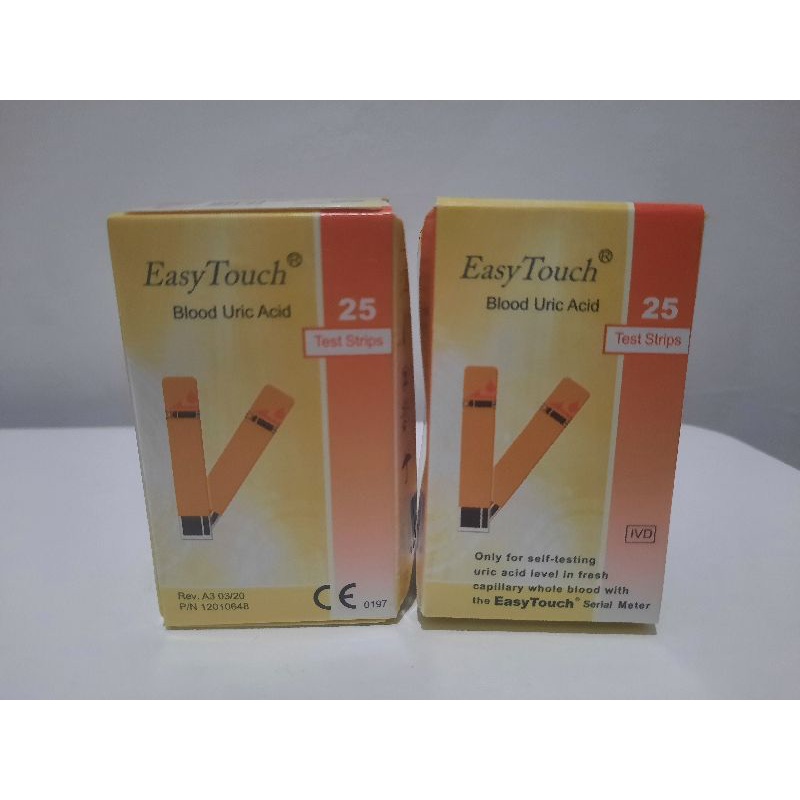 Strip Easy Touch Asam Urat per box isi 25 strip test