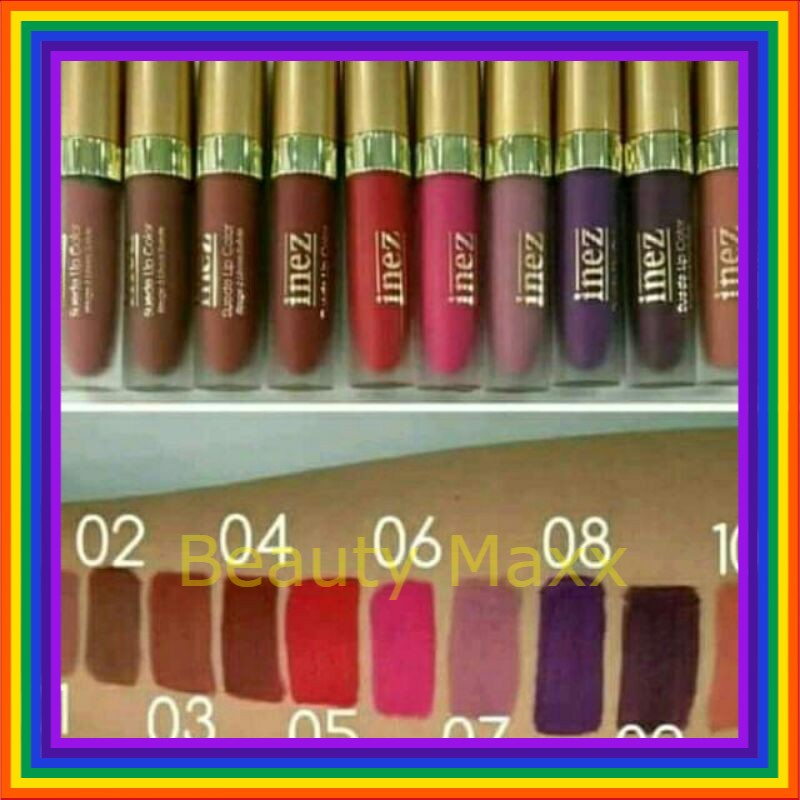 LIP MATTE INEZ,LIP CREAM INEZ,SUEDE INEZ LIP COLOR,LIP CREAM PENGANTEN,LIP MATTE INES TAHAN LAMA