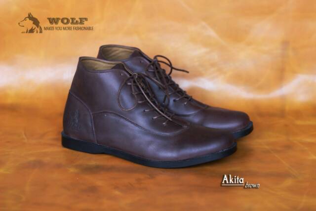 SEPATU BOOT KULIT ASLI (kulit sapi) WOLF AKITA ORIGINAL