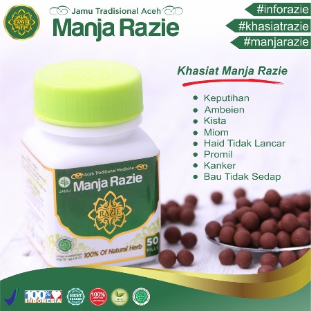 MANJA RAZIE ORIGINAL 30 & 60 Butir | Majakani Aceh Razie | Obat Keputihan | Perapat Miss V