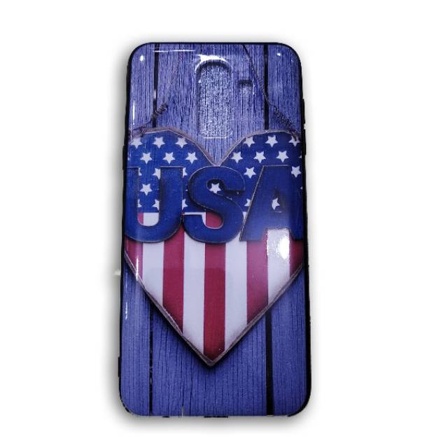 Case fuze glass motif samsung j6 prime,j7 prime,A7 2018, - casing