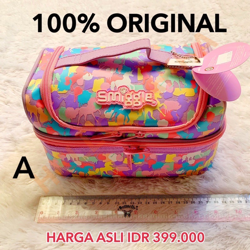 TAS BEKAL SEKOLAH SMIGGLE LUNCH BAG DOUBLE DECKER 100% JAMINAN ORIGINAL