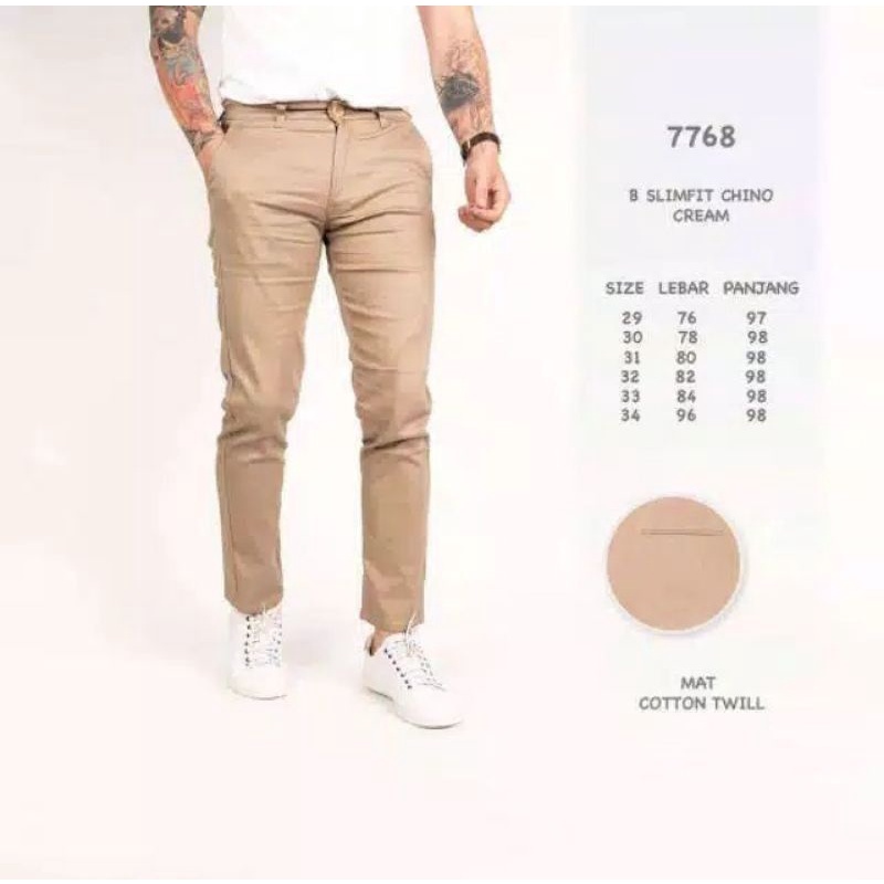 CELANA PRIA CHINO Slim fit Panjang Kerja kantor Santai Liburan Cowok Gentleman Boy Skinny