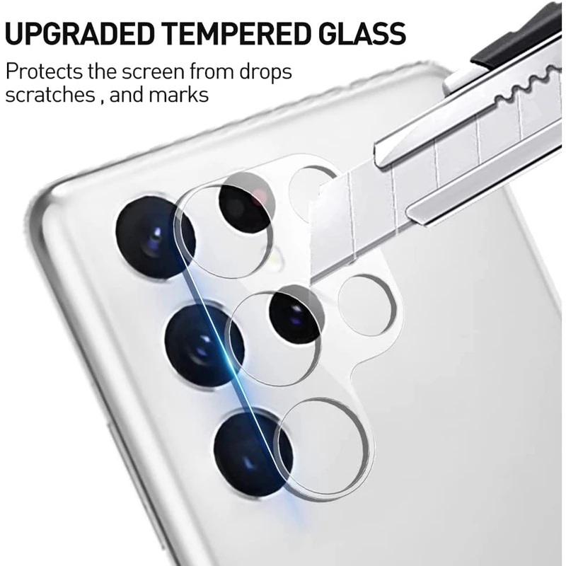 Pelindung Lensa Kamera Tempered Glass Anti Gores Untuk Samsung Galaxy S22 / S22Plus / S22Ultra