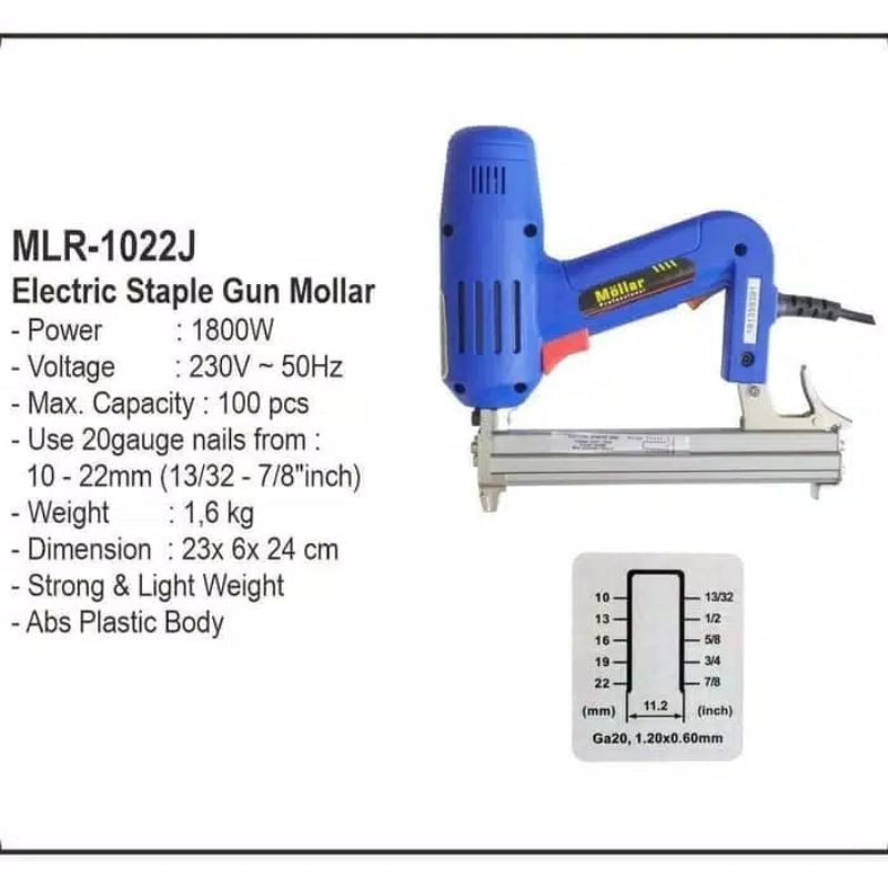 ELECTRIC STAPLER Staples Staple Gun Tembak LISTRIK Elektrik - MOLLAR 1022J