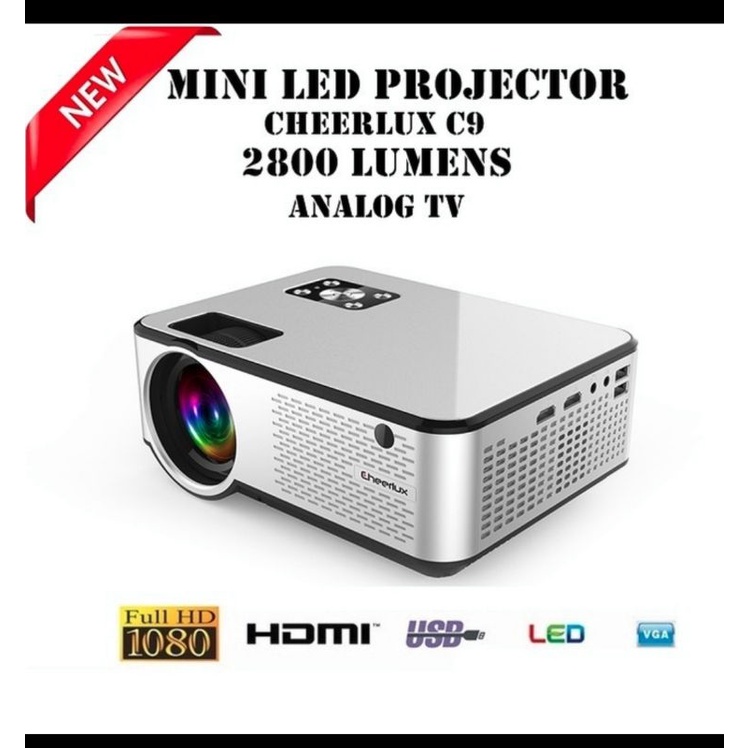 proyektor mini wifi+tv 2800 lumens bisa langsung nyambung ke hp