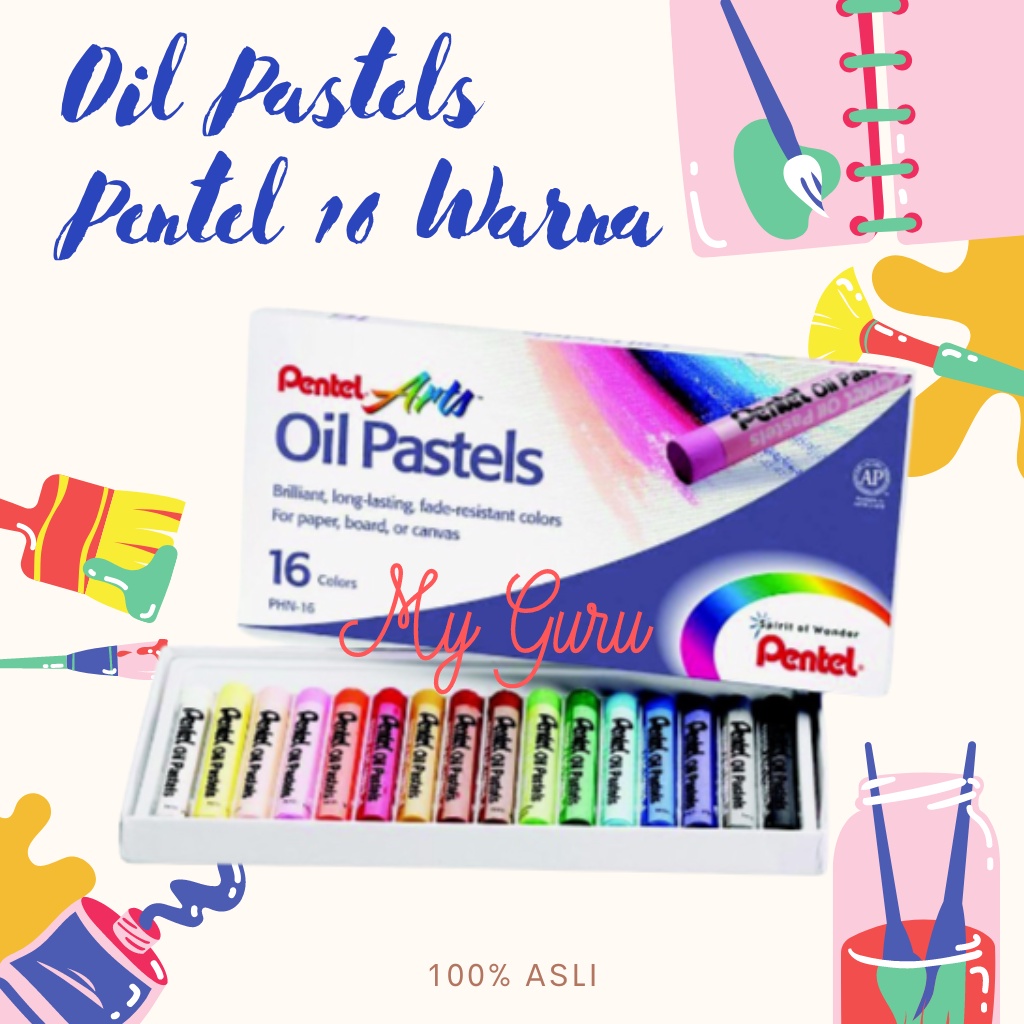 

[SET] PENTEL KRAYON / OIL PASTELS PHN-16 16 WARNA CRAYON